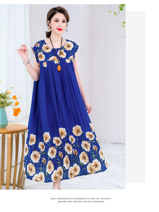 Summer Pure Cotton Stylish Extra Large Size 110.00kg Dress or Sleepwear