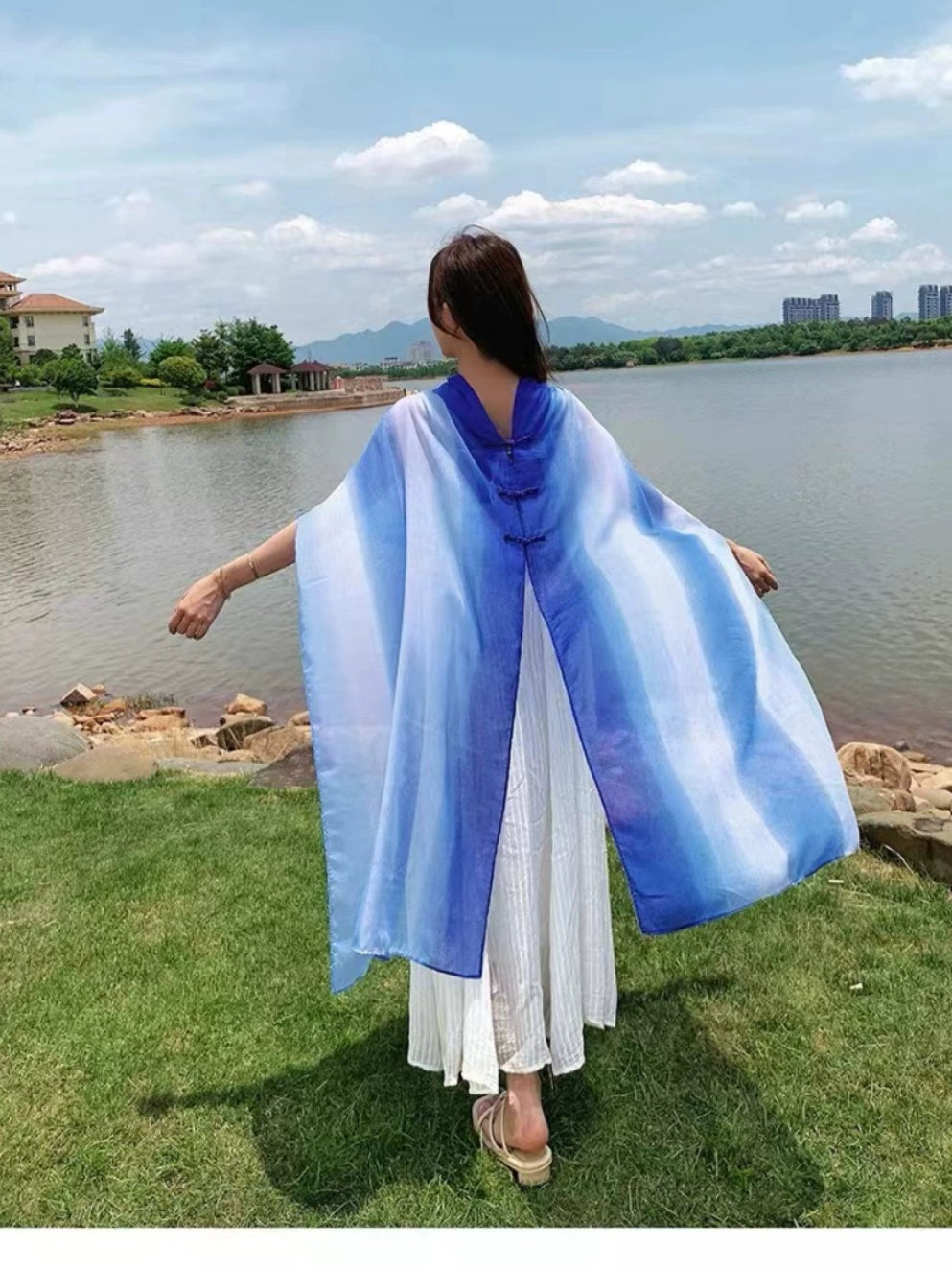Travel Summer Gradient Shawl