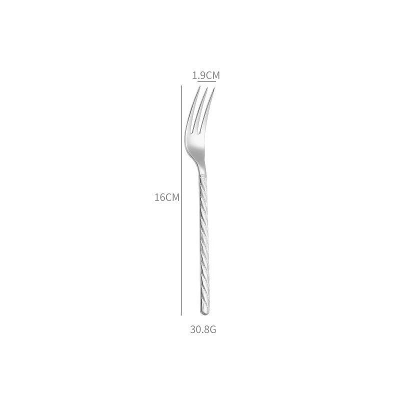 Home 304 Stainless Steel Steak Western Tableware Knife Fork Spoon 4 Pieces Combination Set Rice Spoon