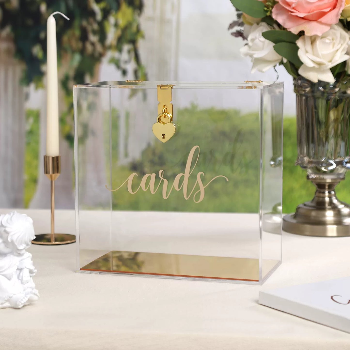 Frosted Transparent Acrylic Wedding Cassette Money Box Decorative Box Wedding Gift Box