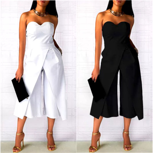 Ladies Fashion Loose Long Sleeveless Jumpsuit