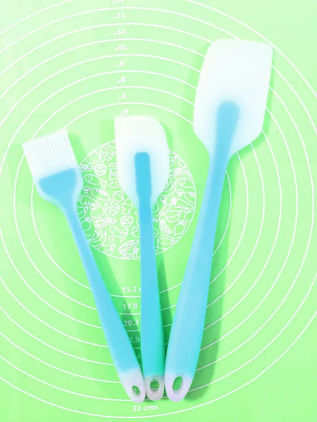 Silicone Spatula Three-Piece Set Snowflake Crisp Baking Tool Cream Shovel Cake Scraper Stirring Knife Suit