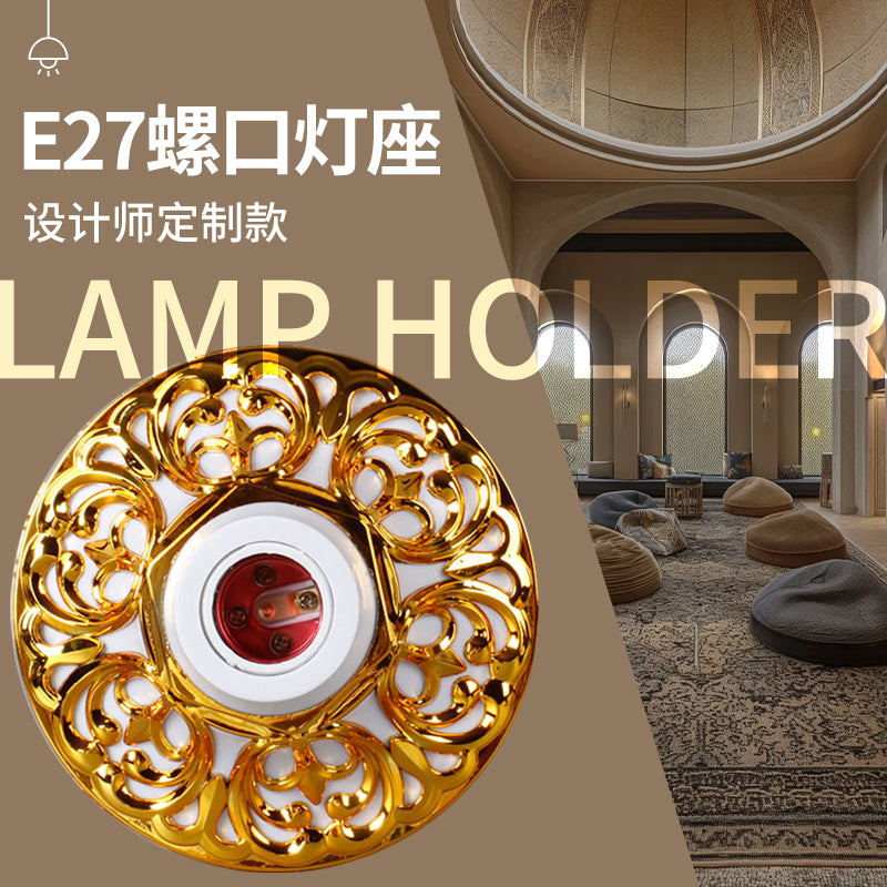 Led Palace Style European Enamel Screw Lamp Holder