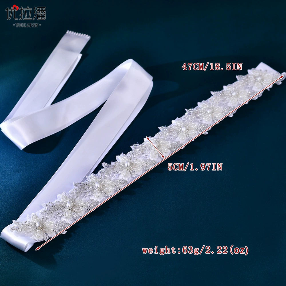 Trendy Classy Pearl Alloy Exquisite Women Belt