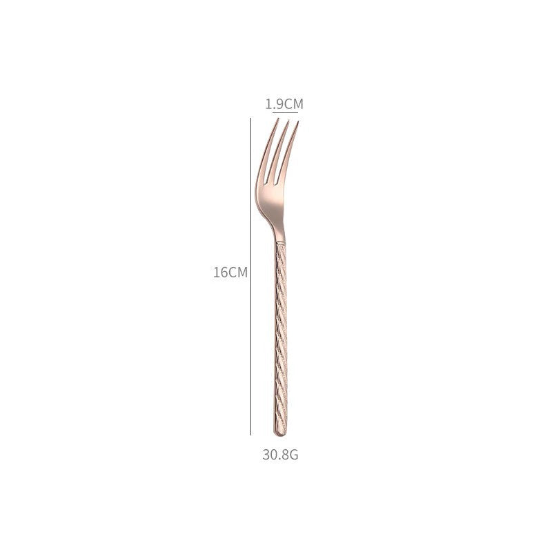 Home 304 Stainless Steel Steak Western Tableware Knife Fork Spoon 4 Pieces Combination Set Rice Spoon