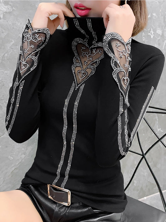 Women's European Thick Long-Sleeved T-shirt Top