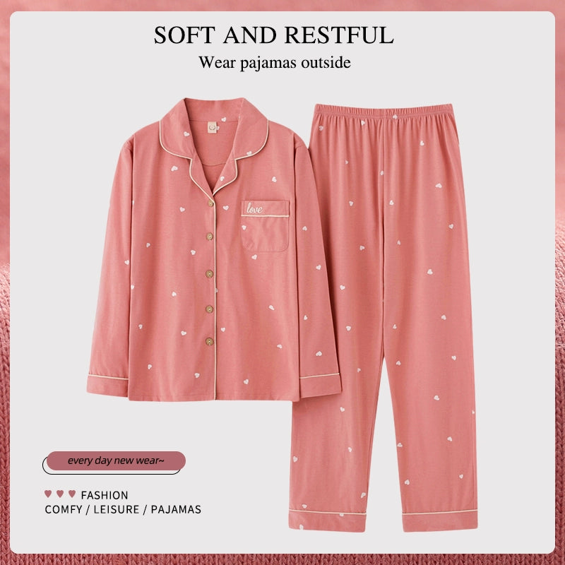 6XL Extra Large Size Women Pajamas Spring & Autumn Long Sleeve Pure Cotton 100.00kg