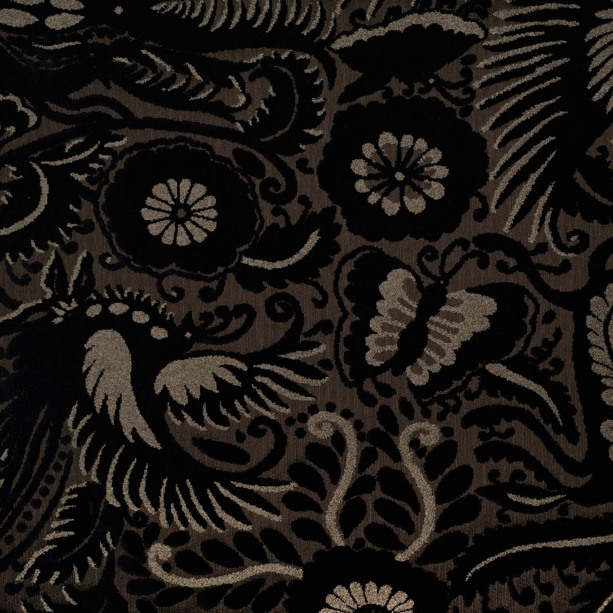 OTOMI - MEXICAN OTOMI PATTERN CUT VELVET UPHOLSTERY FABRIC BY THE YARD