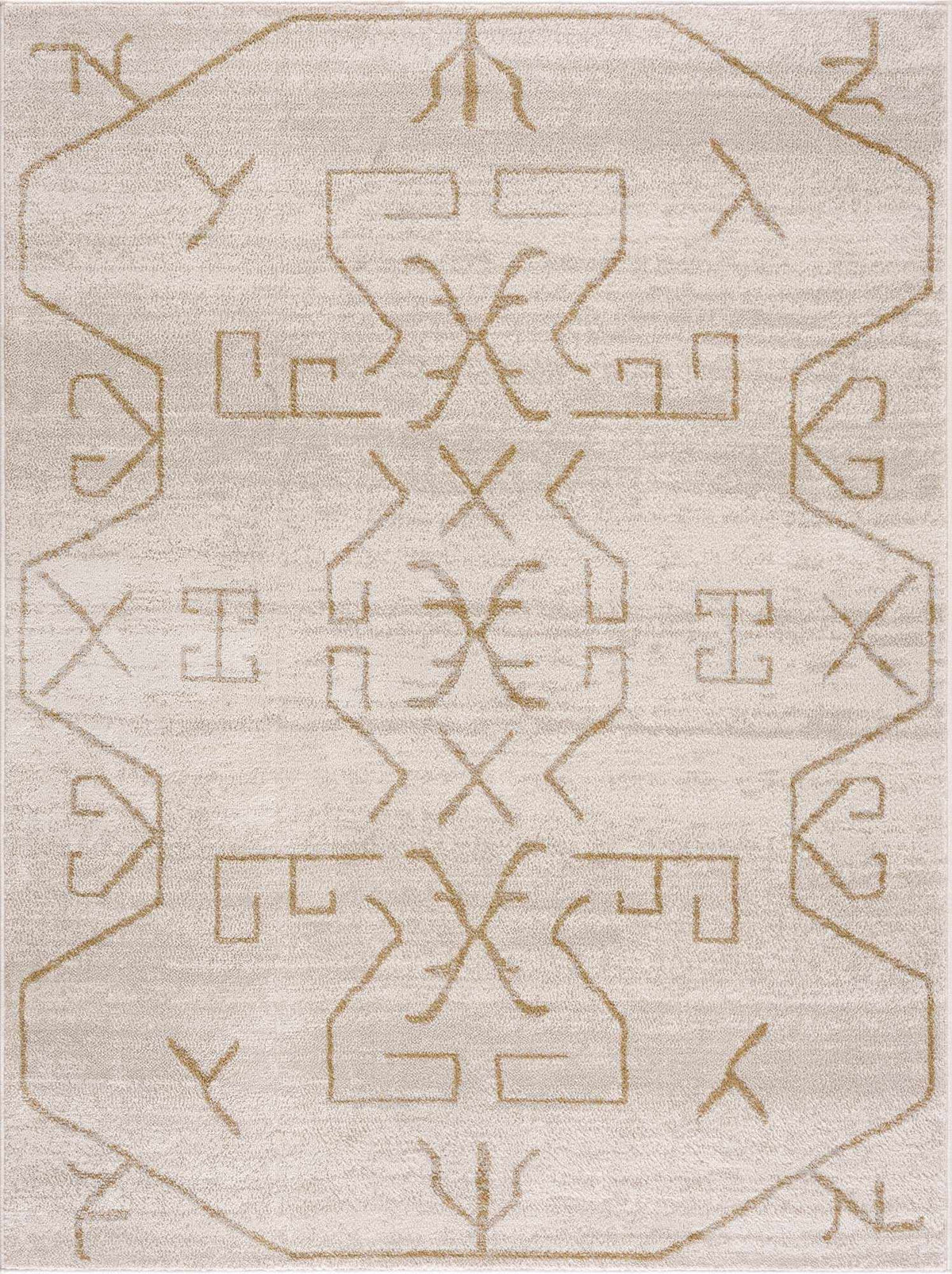 Azzan Cream & Gold Area Rug