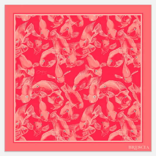 Parrots of Paradise Silk Scarf - Pink
