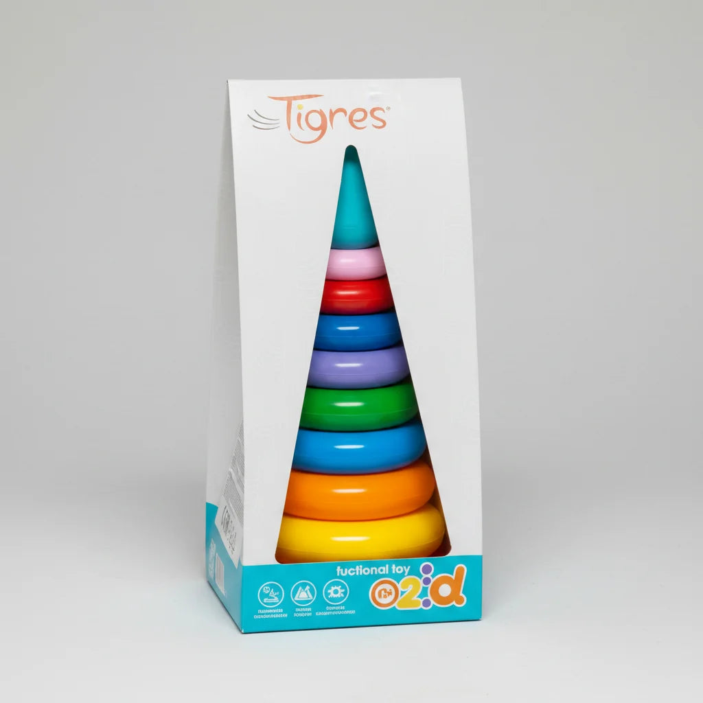 Educational toy "Pyramid" LUX in a box, Tigres