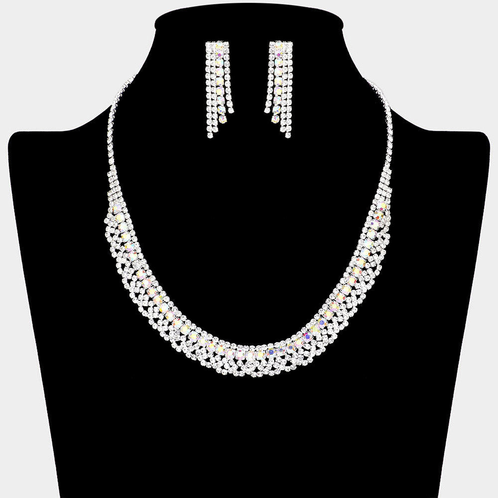 Crystal Rhinestone Pave Necklace