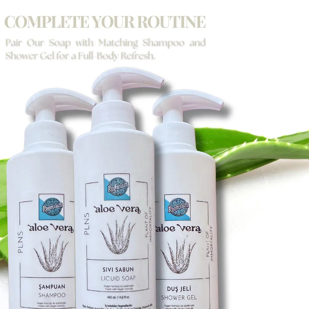 Roomsium Liquid Soap Dispenser Wall Mount Aloe Vera Vegan Gluten Free