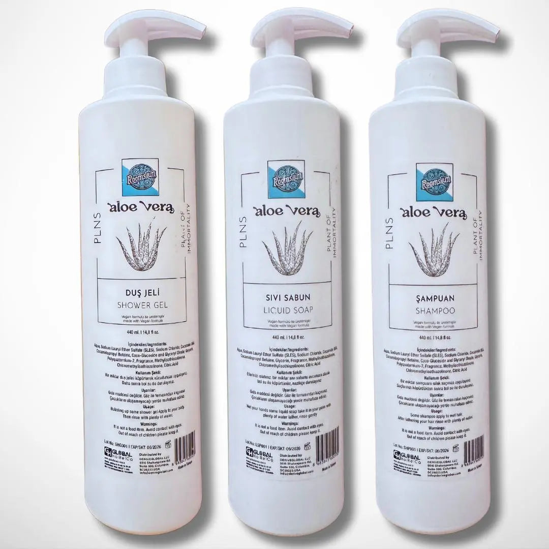 Roomsium Aloe Vera Dispenser Set Hotel And Airbnb Essentials