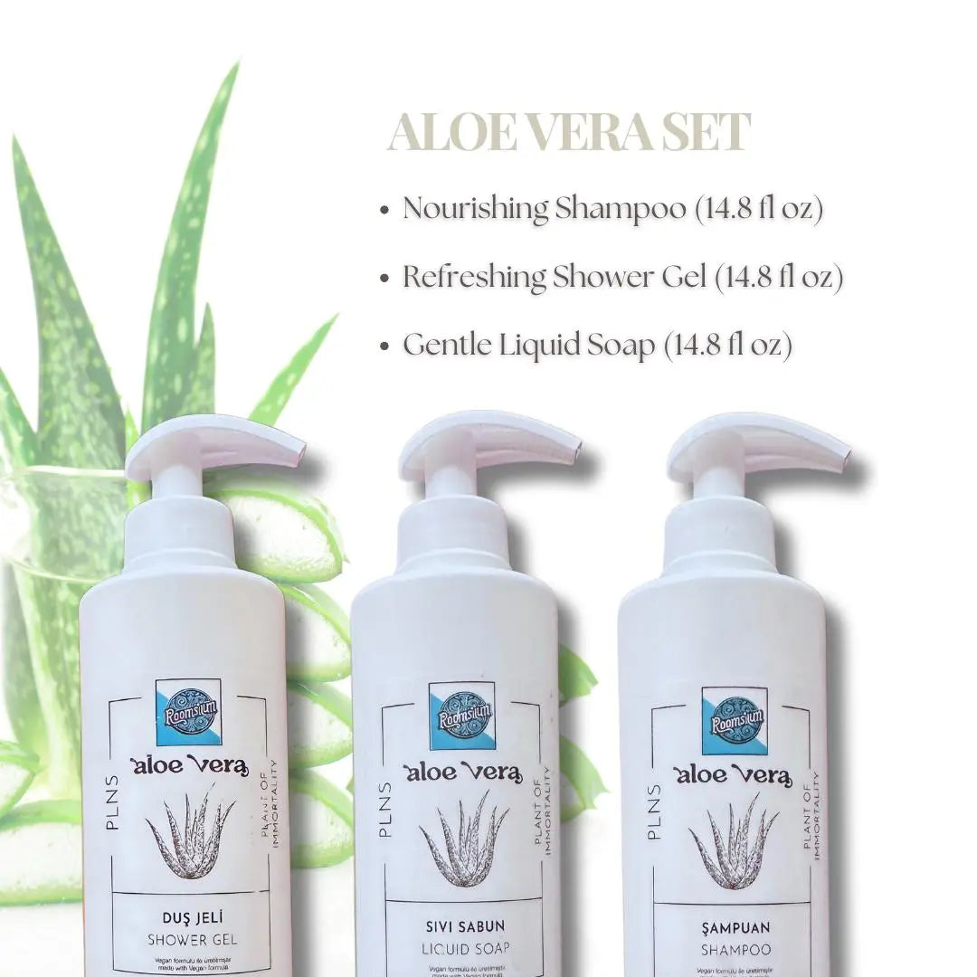 Roomsium Aloe Vera Dispenser Set Hotel And Airbnb Essentials