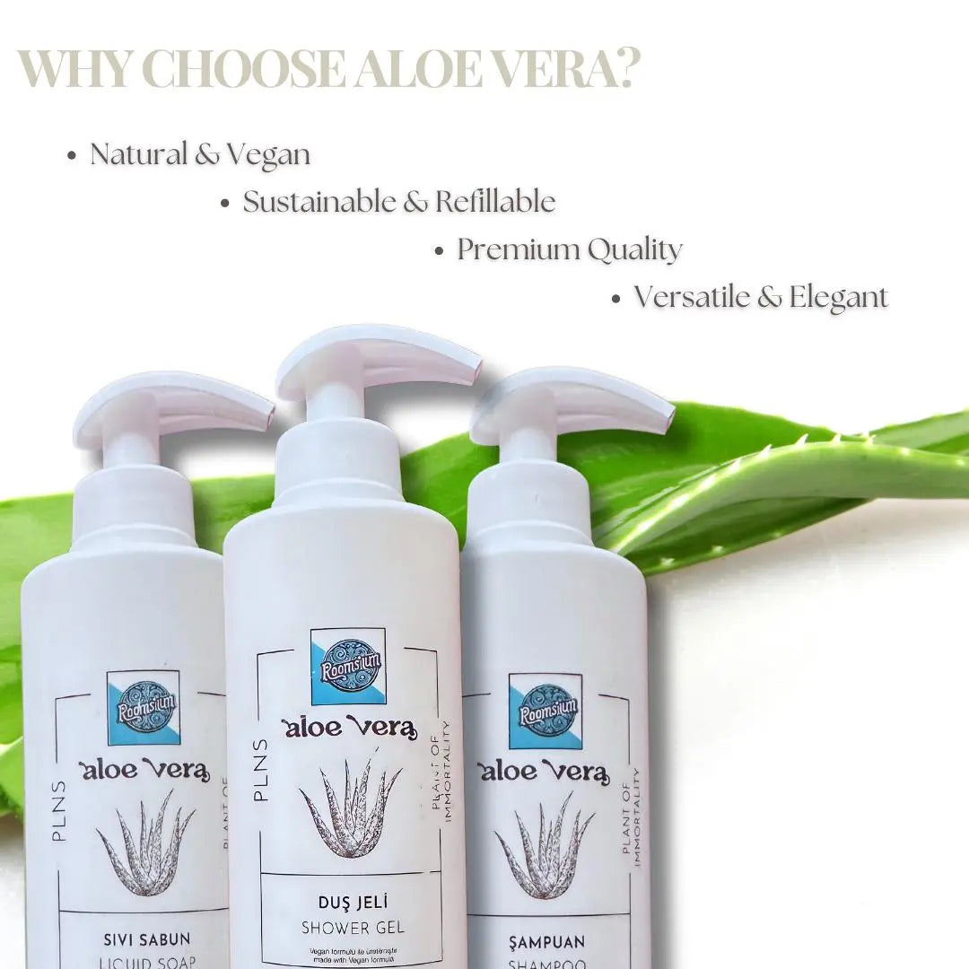 Roomsium Aloe Vera Dispenser Set Hotel And Airbnb Essentials