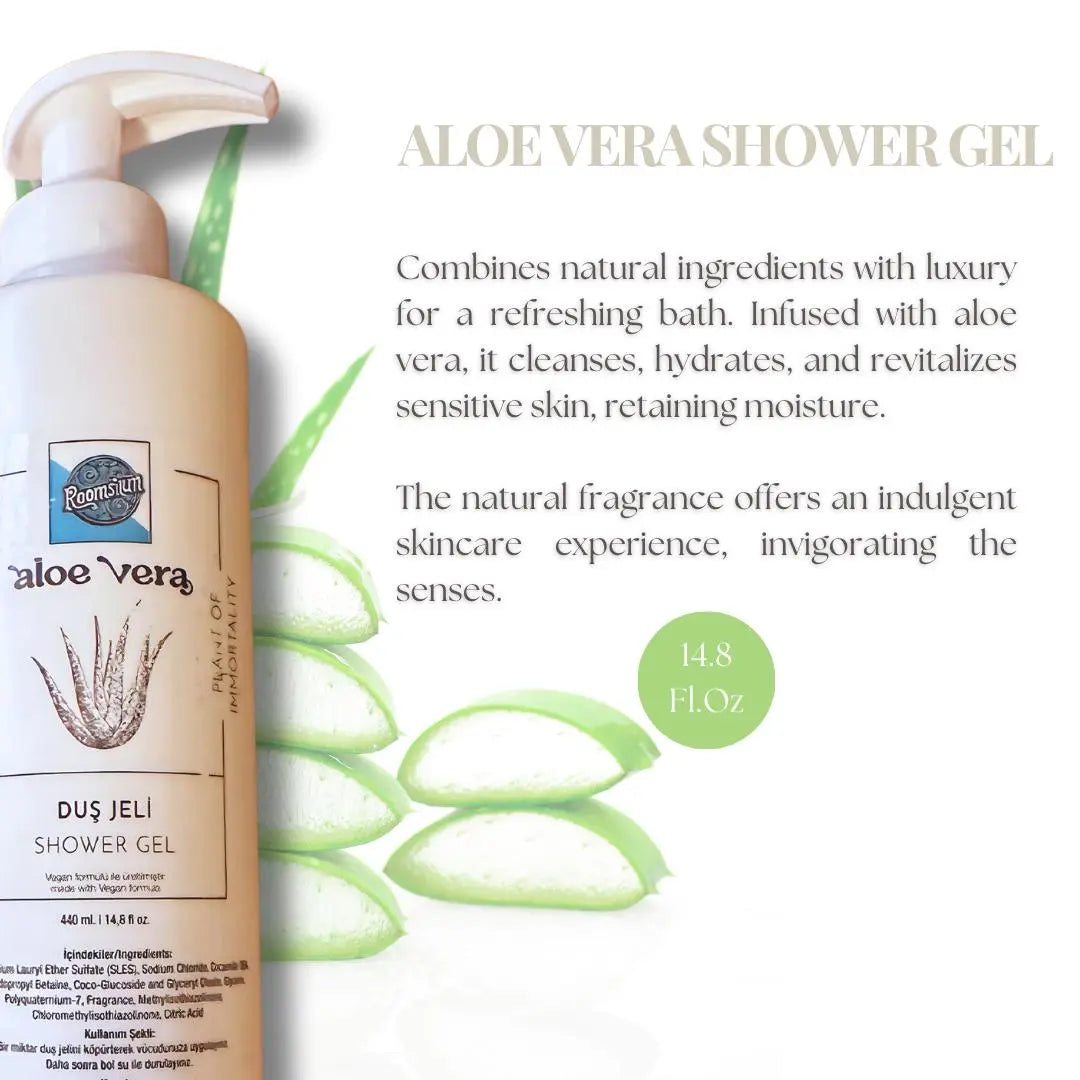 Roomsium Vegan Body Wash Aloe Vera Shower Gel 14.8 Fl Oz