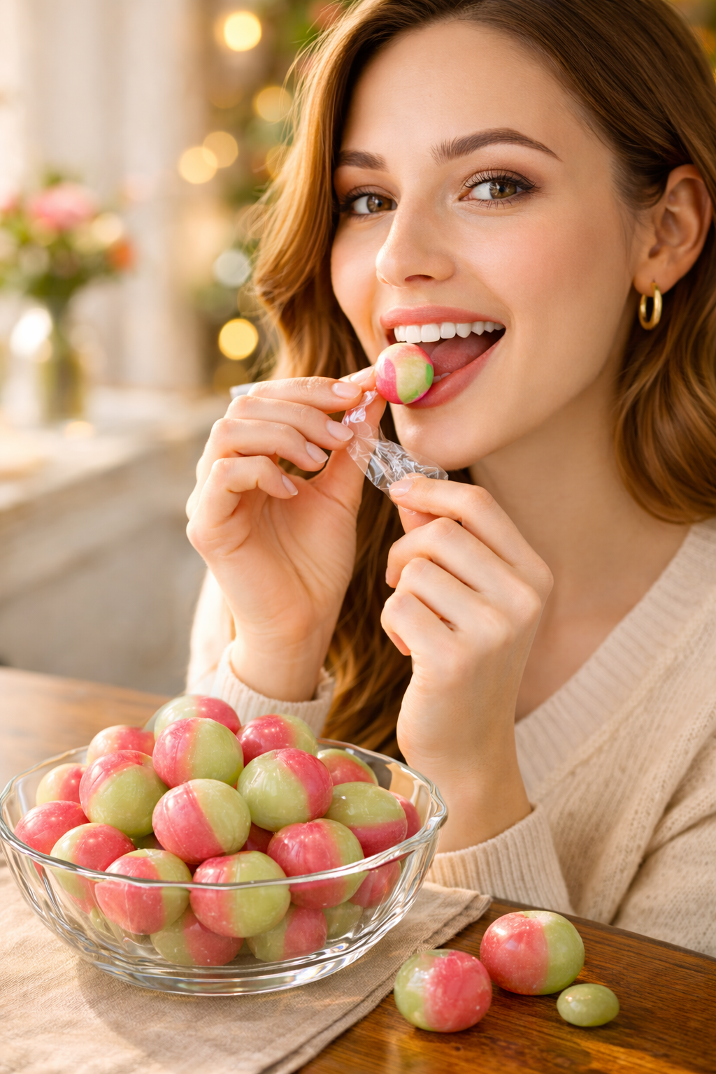 Andy Anand Sugar Free Rosy Apple Hard Candy – Copper Kettle Boiled, Aspartame Free, Non-GMO, Gluten Free, Keto & Diabetic Friendly, 25 Pc