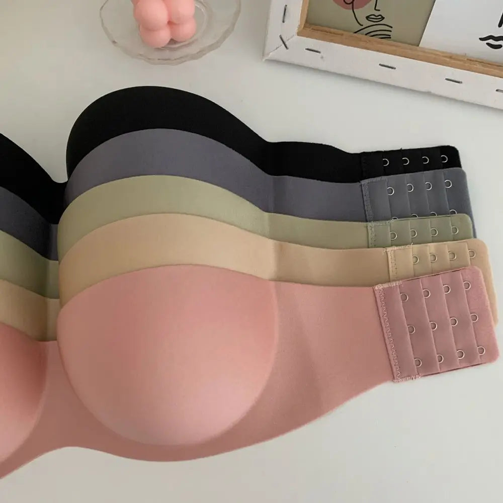 Women Push Up Invisible Bras Strapless Seamless