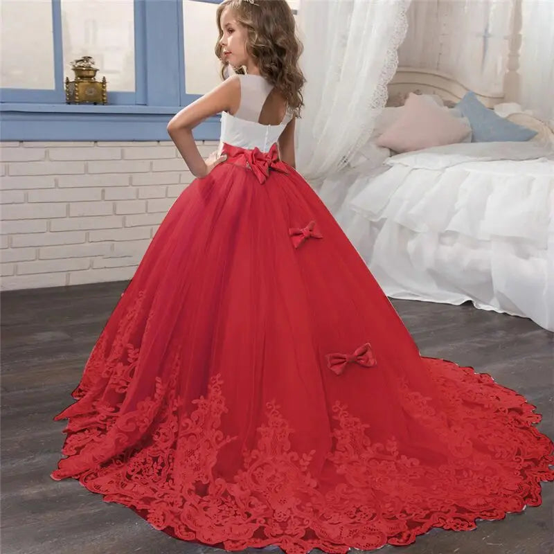 Girls Princess long Formal Dress
