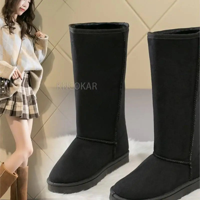 European & American Women snow boots High-tube tall and large size boots 41 size