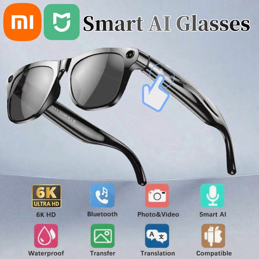 Xiaomi Mijia 1080P HD Smart Glasses Bluetooth AI GPT Camera Call Voice Assistant Translate Identify Objects Smart Glasses
