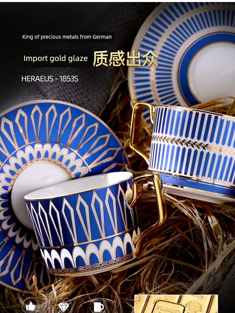 Luxury Gold Plated Ceramic Dinnerware