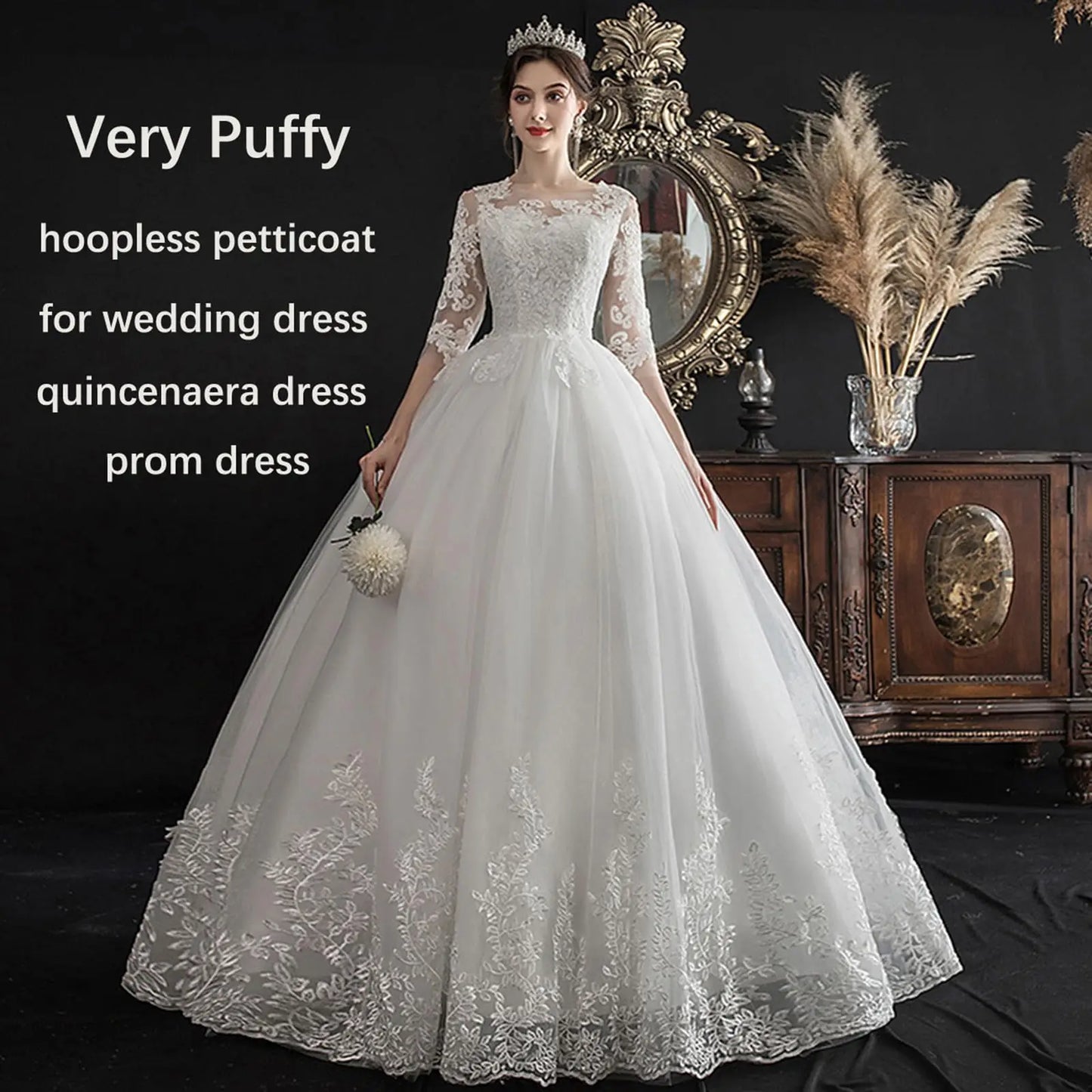 Bridal Wedding Petticoat Underskirt Ball Gown Crinoline Slip Underskirt Petticoats