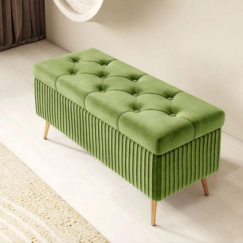 Luxury Nordic Fabric Ottomans long Sofa Bench with Storage