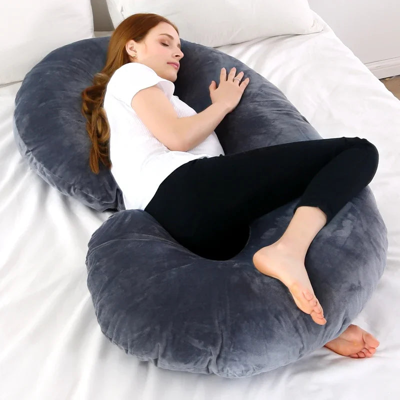 U Pregnancy Pillow for Pregnant Women - 3kg (6.6lb) Full Body Support for Back, Belly, Hip & Leg - Removable Cover