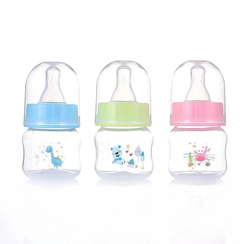 0-6 months newborn baby mini bottle, 60ml creative small windmill, fall-proof and anti-colic PP bottle, BPA-free