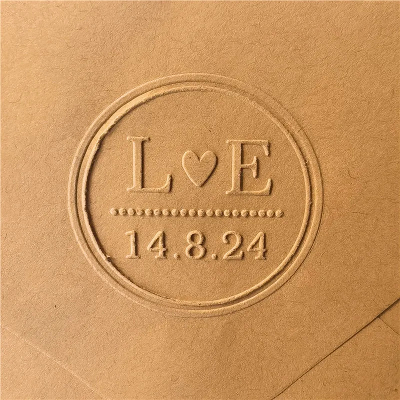 Custom Initials Embosser stamp,Book Embosser Personalized Wedding Embossing Stamp, Address Stamp, Form the Library Embosser