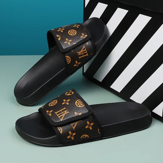 Men's Comfortable Genuine Leather Sandals Summer Slippers