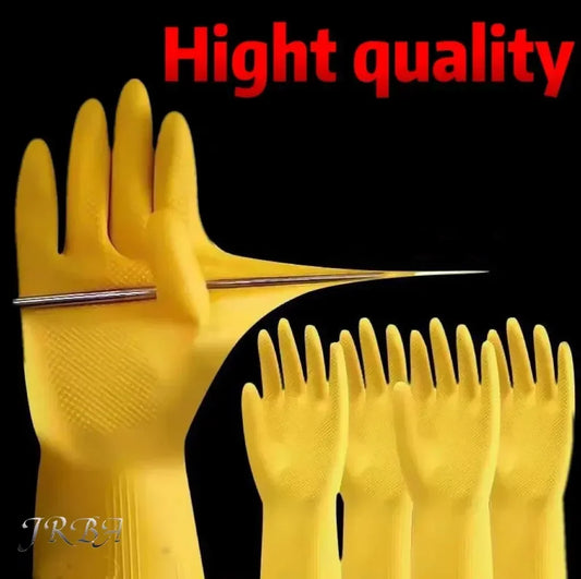 Women's Latex Dishwashing Gloves Waterproof Household Kitchen Washing Vegetable Cleaning