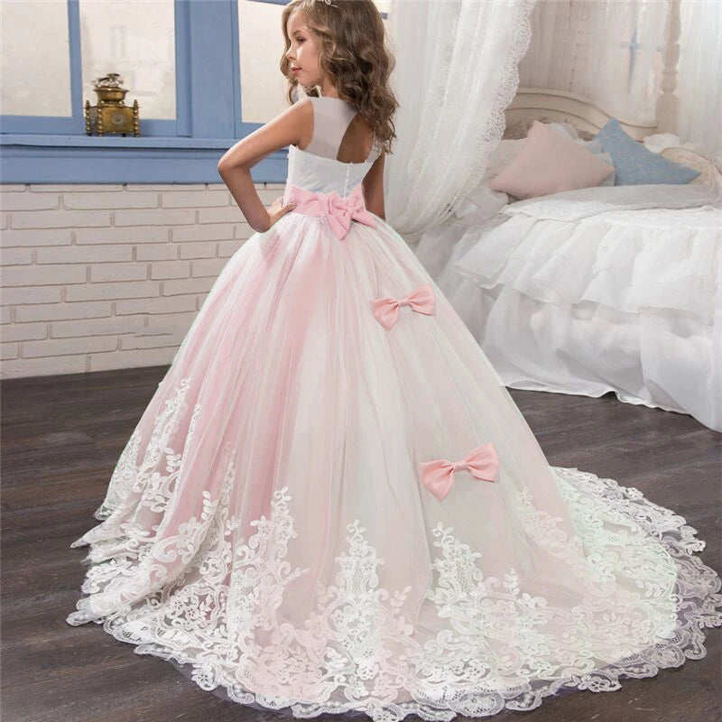 Girls Princess long Formal Dress