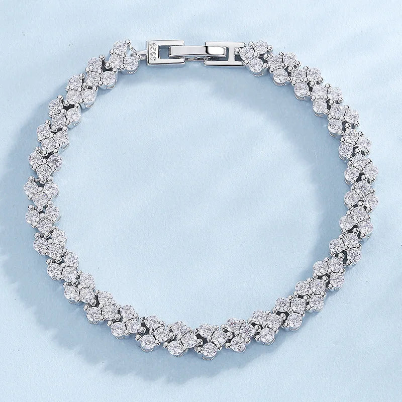 Flash Diamond Bracelet Women's Exquisite Zircon Luxury High-end Gas Tide Jewelry 2025