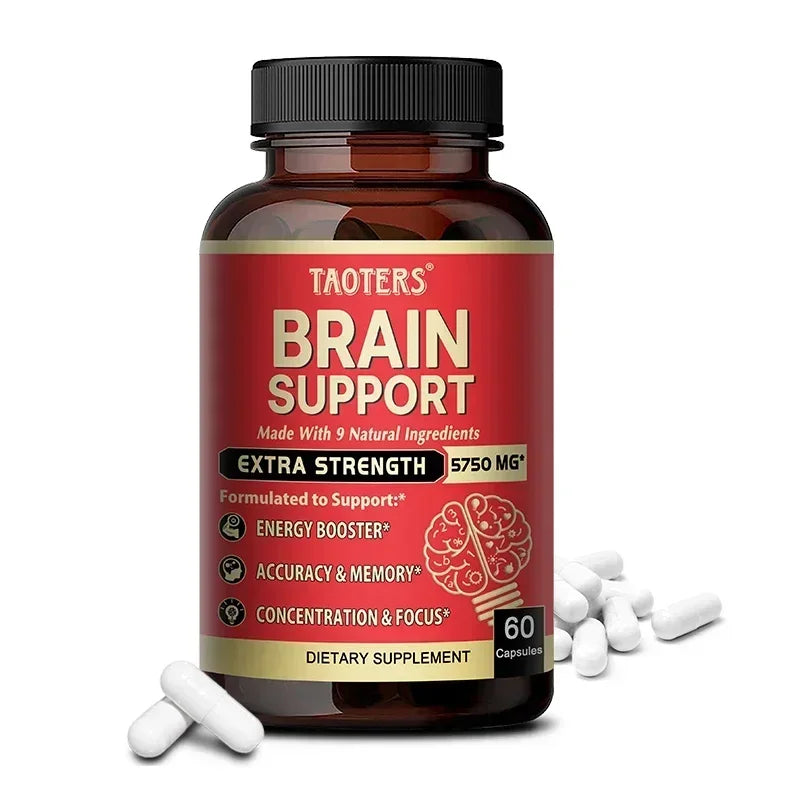 Ashwagandha+Ginkgo Biloba Root Extract Capsules, Improves Mood and Stress, Boosts Sleep and Energy, Helps Boost Memory and Focus