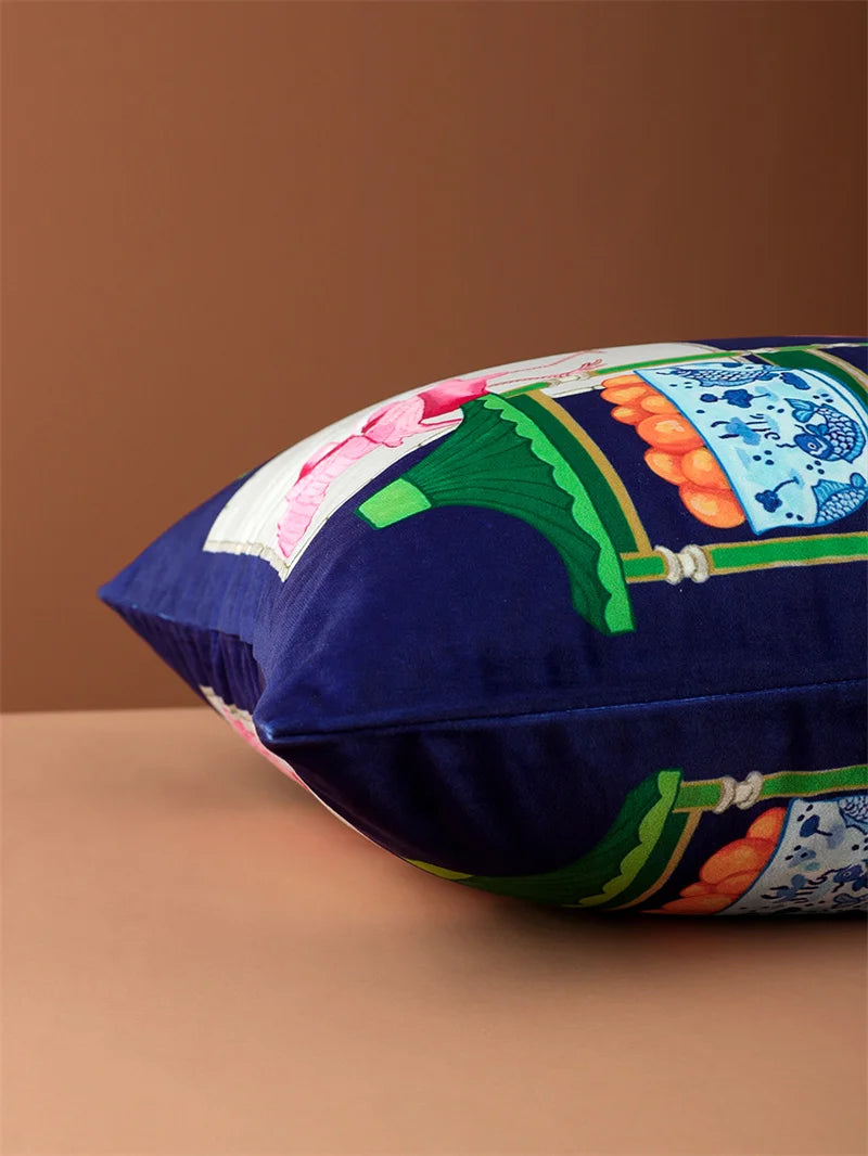 Home Gorgeous Cushion Cover Oriental Mystical Animals Print Ancient Style Decorative Pillow Case 50x50cm