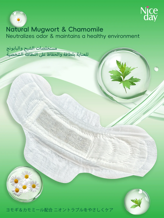 Incontinence Breathable Herbal Pads for Elderly Care, Postpartum, Menstrual, Nursing, Mild Incontinence, Odor & Itching Eliminate