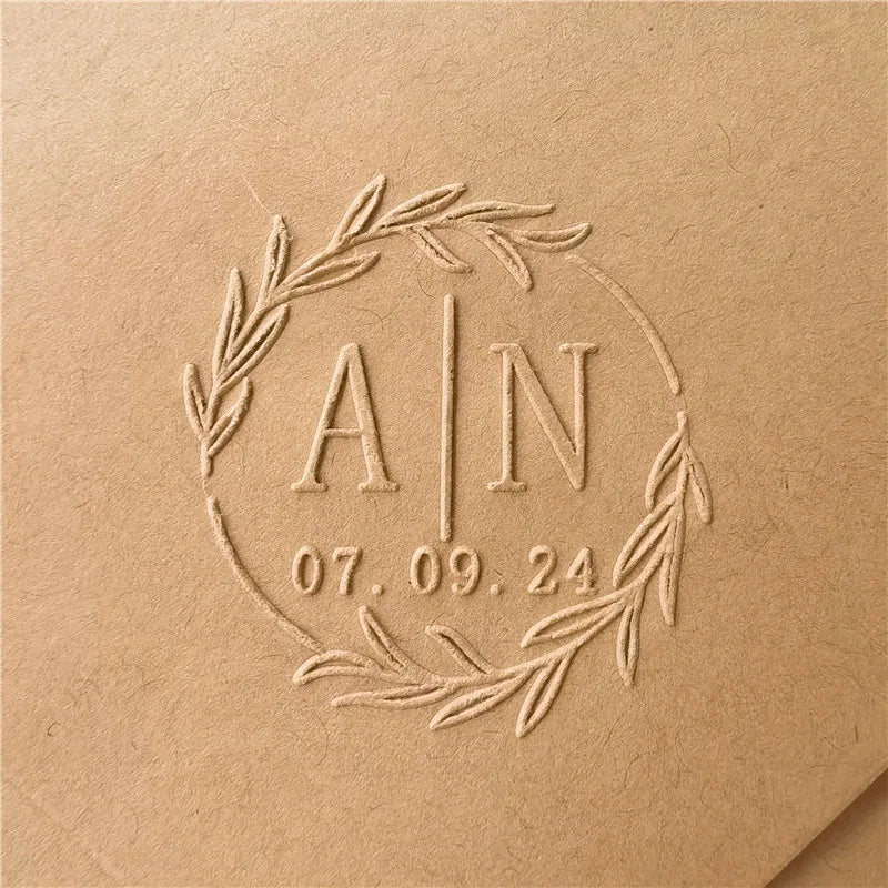 Custom Initials Embosser stamp,Book Embosser Personalized Wedding Embossing Stamp, Address Stamp, Form the Library Embosser