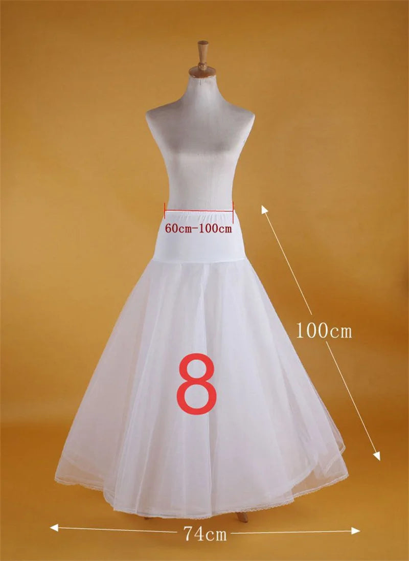 Bridal Wedding Petticoat Underskirt Prom Hoop Crinoline Fancy Skirt Slip 11 Styles Customized