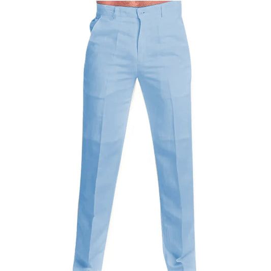 Men's Linen Slant Pocket Straight Solid Color Comfortable Breathable Daily Casual Pants