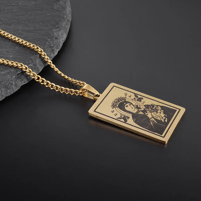 Unisex Virgin Mary Blessing Necklace Pendant