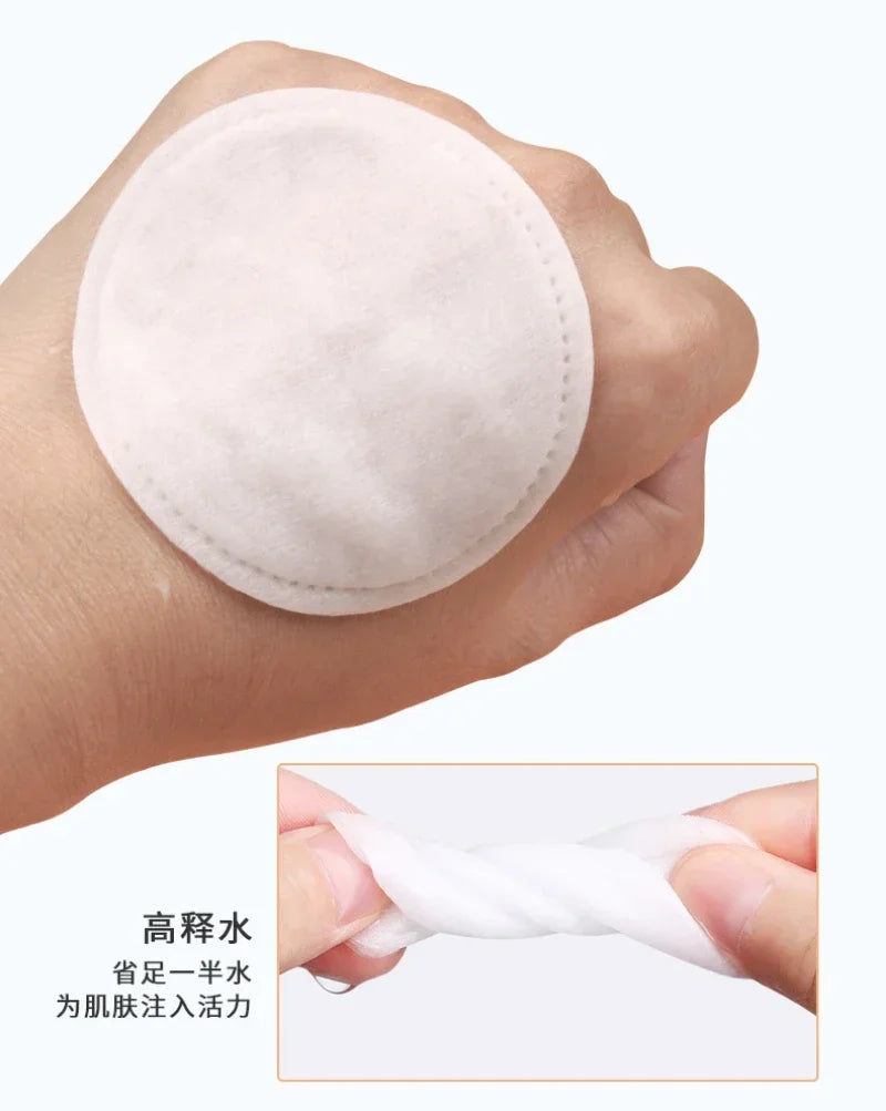 Double-side Round Makeup Cotton Remover Pads Women Disposable Compress Face Cleaning Wipes Three Layer Makeup Accessories