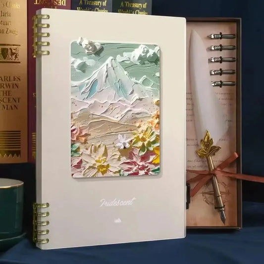Oil Painting Loose-leaf Book A5/B5/A4 Thickening Cover Filler Paper Notebook Somnambulist Rose Mary Student Diary Notepad