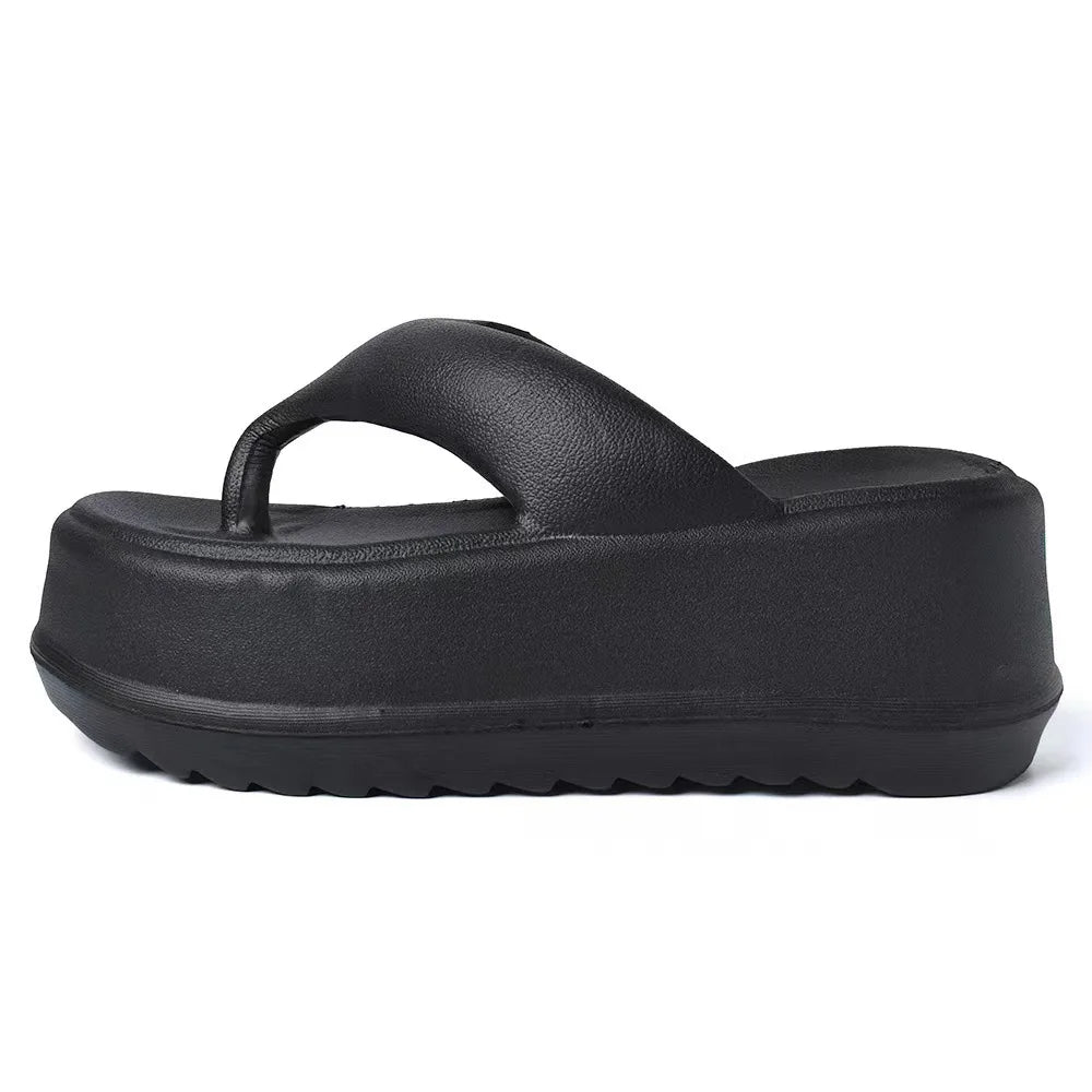 Women Bow Platform Flops Thick Sole Comfortable Sandals Slip-on