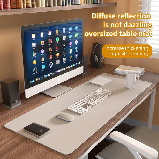 Large PU leather waterproof mouse pad