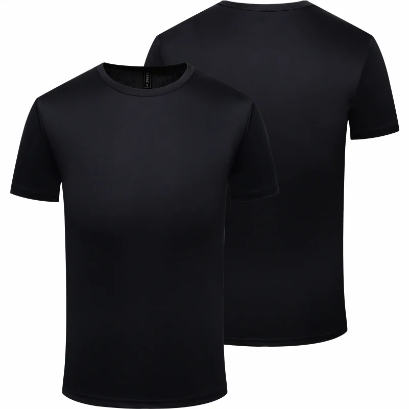 Quick Dry Round Neck T-shirt Custom Printed Embroidered Logo Sports Fitness Short Sleeve Top Running Shirts