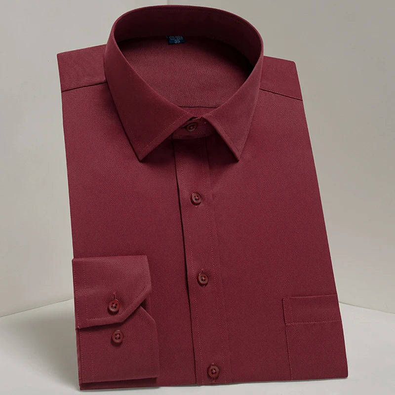 Men's Classic Long Sleeve Standard-fit Dress Shirts
