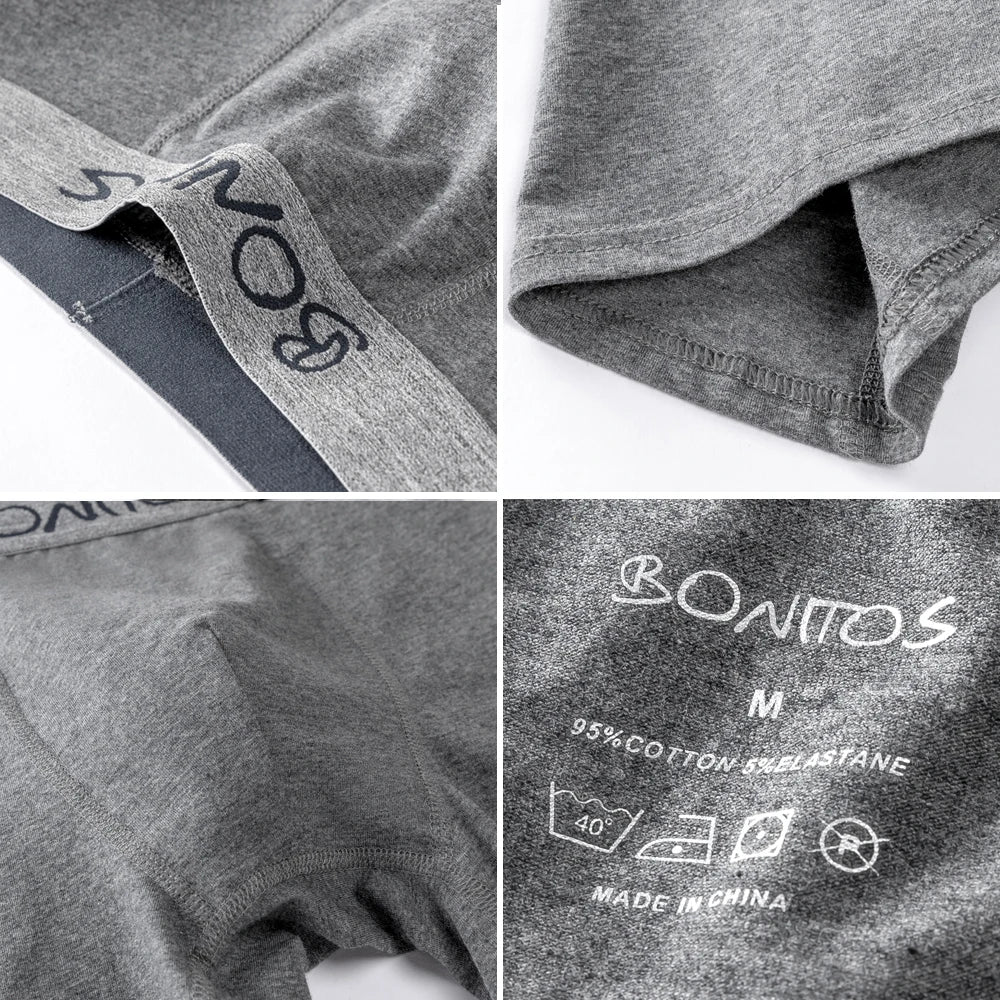 4pcs Men Underwear Cotton Boxer Shorts